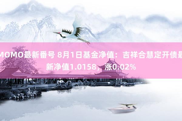 MOMO最新番号 8月1日基金净值：吉祥合慧定开债最新净值1.0158，涨0.02%