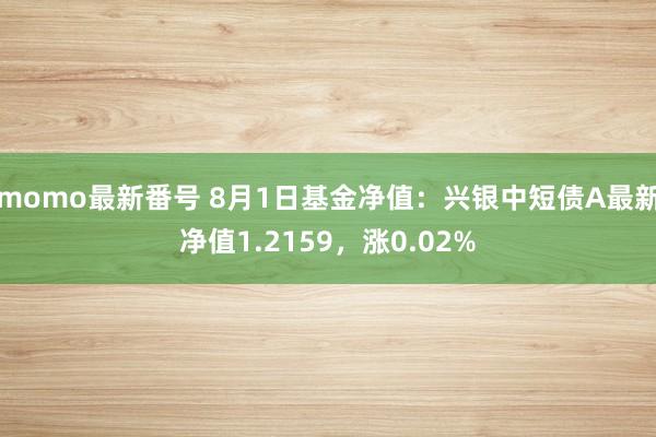 momo最新番号 8月1日基金净值：兴银中短债A最新净值1.2159，涨0.02%