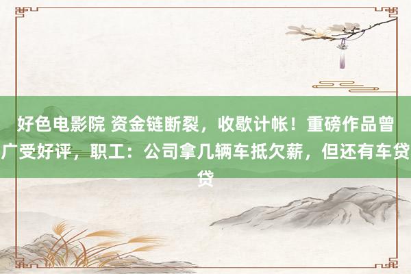 好色电影院 资金链断裂，收歇计帐！重磅作品曾广受好评，职工：公司拿几辆车抵欠薪，但还有车贷