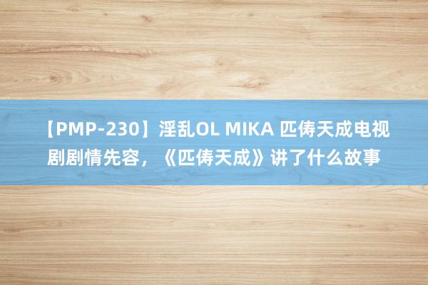 【PMP-230】淫乱OL MIKA 匹俦天成电视剧剧情先容，《匹俦天成》讲了什么故事