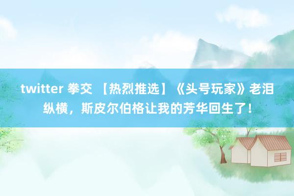 twitter 拳交 【热烈推选】《头号玩家》老泪纵横，斯皮尔伯格让我的芳华回生了！